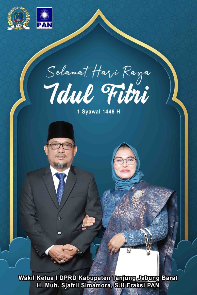 Wakil Ketua I DPRD Kabupaten Tanjung Jabung Barat H. Muh. Sjafril Simamora, S.H Fraksi PAN Beserta Istri
