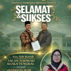 Ketua Mapala Pamsaka, Maya Silpani, mewakili organisasi menyampaikan ucapan selamat dan sukses atas alih bentuk IAI An-Nadwah Kuala Tungkal menjadi Universitas Islam An-Nadwah Kuala Tungkal (UINKA), Jumat (20/2/2026).